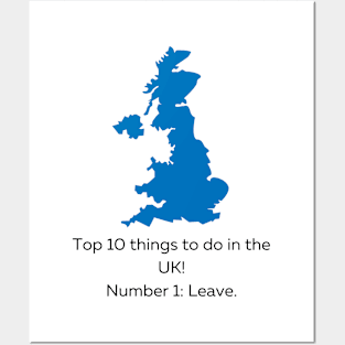 Top 10 things to do in the UK! Posters and Art